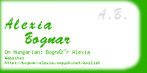 alexia bognar business card